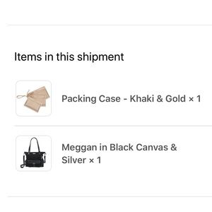 Lily-Jade Megan bag ($150) and Packing Case ($50).